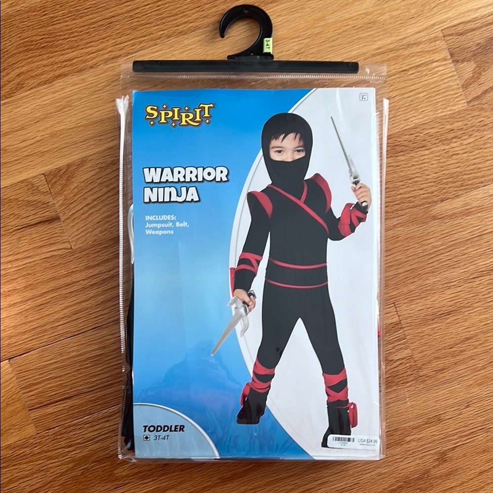 Spirit Black and Red Ninja Costume Halloween
